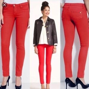 *KATE SPADE* Red Skinny Broome Street Pants Size 28